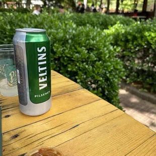 Patio area and a beer!