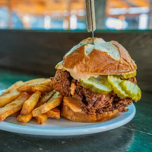 Fried chicken sandwich deliciousness!