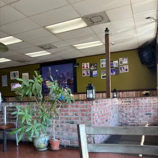 a view of the dining area