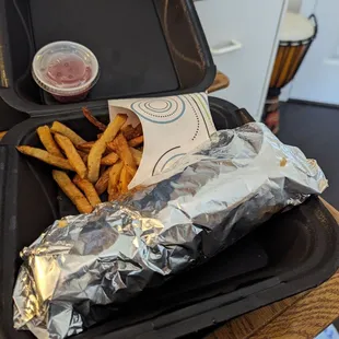 To go Philly Chicken Sandwich 8in and fries