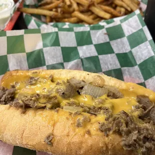 Traditional philly with onions