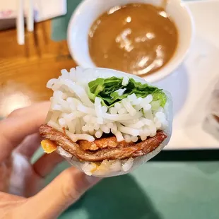 Grilled Pork Spring Rolls