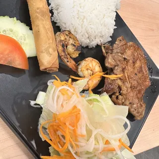 Pork Chop Rice Plate with Egg