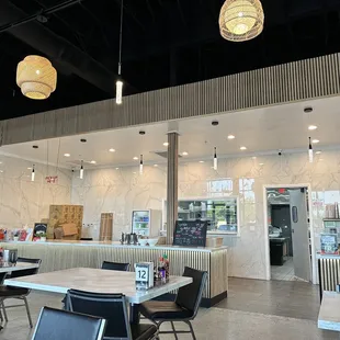 the interior of a restaurant