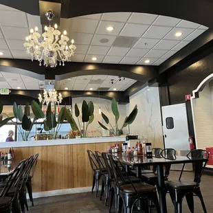 the interior of a restaurant