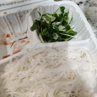 Soup was cold so had to re heat it l, otherwise the rare steak would remain raw. Hardly anything came with the pho...