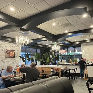 people eating in a restaurant