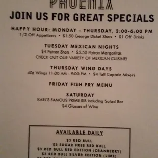 Specials