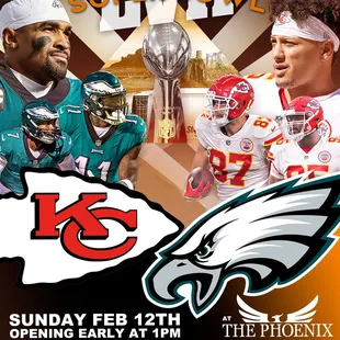Join us for Super Bowl LVII!!! First come, first served seating. Very limited private booths available to reserve at events@thephoenixla.com