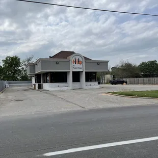 an empty parking lot