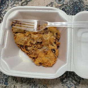 This is a HALF chicken fried steak which is actually half of it&apos;s usual size.