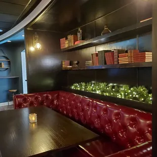 Large booth in bar area