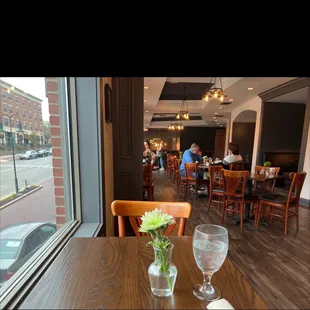 Dining area at one of the windows