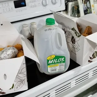 Gallon container is just to give you an idea of the size of the boxes.