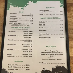 the menu for the pickle barrel