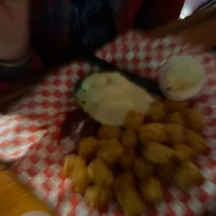 Mushroom Swiss Cheeseburger Basket