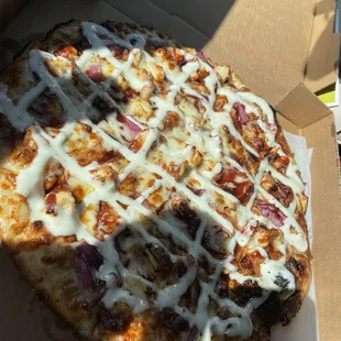 Barbecue BBQ Chicken Ranch Pizza