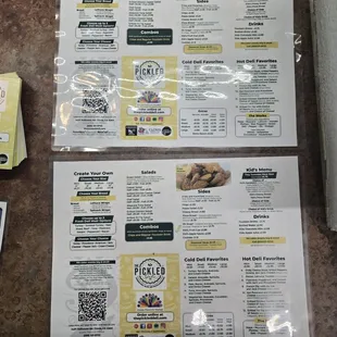 sushi and sashimi, menu