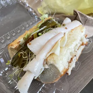 Turkey sandwich with the works