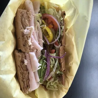 1. Turkey, Sprouts, Avocado and Cream Cheese Sandwich