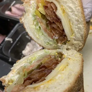 7. Bacon, Lettuce and Tomato with Swiss Cheese Sandwich