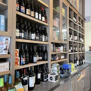 Retail area with wines and other provisions