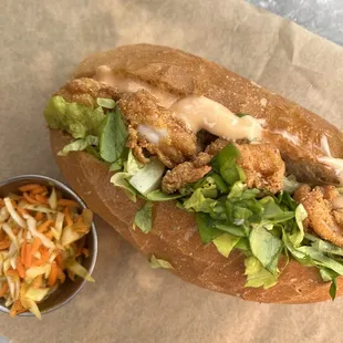 Cornmeal Fried Shrimp Sandwich