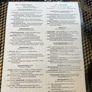 Menu front