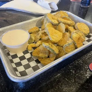 Spicy Fried Pickles Plate