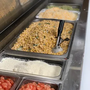 a variety of food items