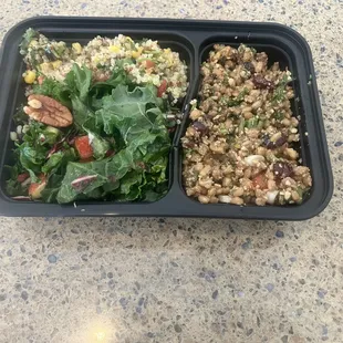 Farro Salad, Pecan Spinach Salad, And Quechuan Quinoa