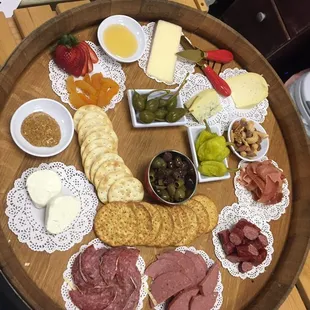 Large meat and cheese board