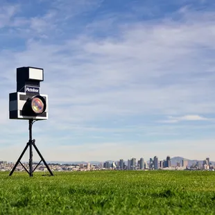 It's a photobooth that looks like a camera!