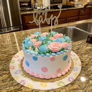 Gender reveal cake