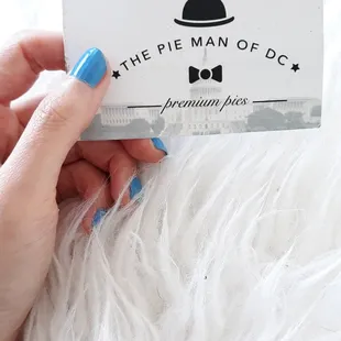 The Pie Man of DC business card