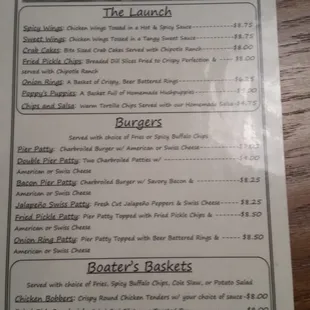 Menu side 1