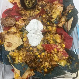 Pulled pork nacho