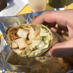 Boom boom chicken wrap