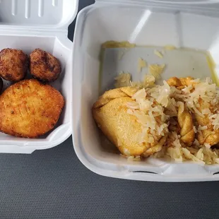 I tried a sample of 4 pierogies with butter and onions on top,  sauerkraut balls, and a potatoe cake.