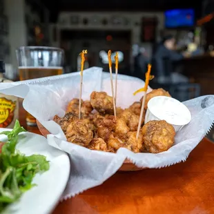 fried mushrooms $7.50