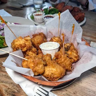 fried mushrooms $7.50
