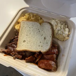 Two (2) Meat Combo Plate (brisket and chicken)