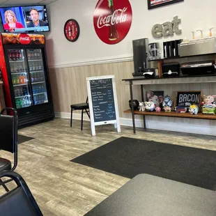 the inside of the restaurant
