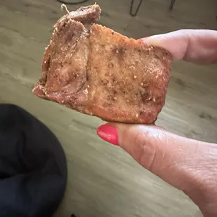 Rib w/no sauce, fried in oil