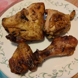 Grilled Chicken. Breast, thigh, wing, drumstick. Delicious, amazing flavor.