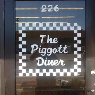 the door to the restaurant