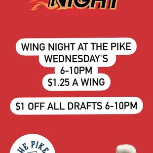 Wednesday's are wing night