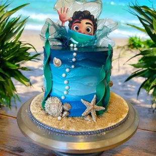 Luca, ocean themed cake