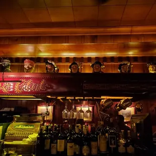 Above the bar