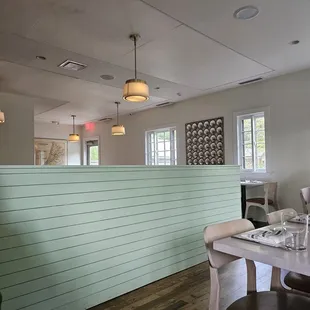 the dining area of the restaurant